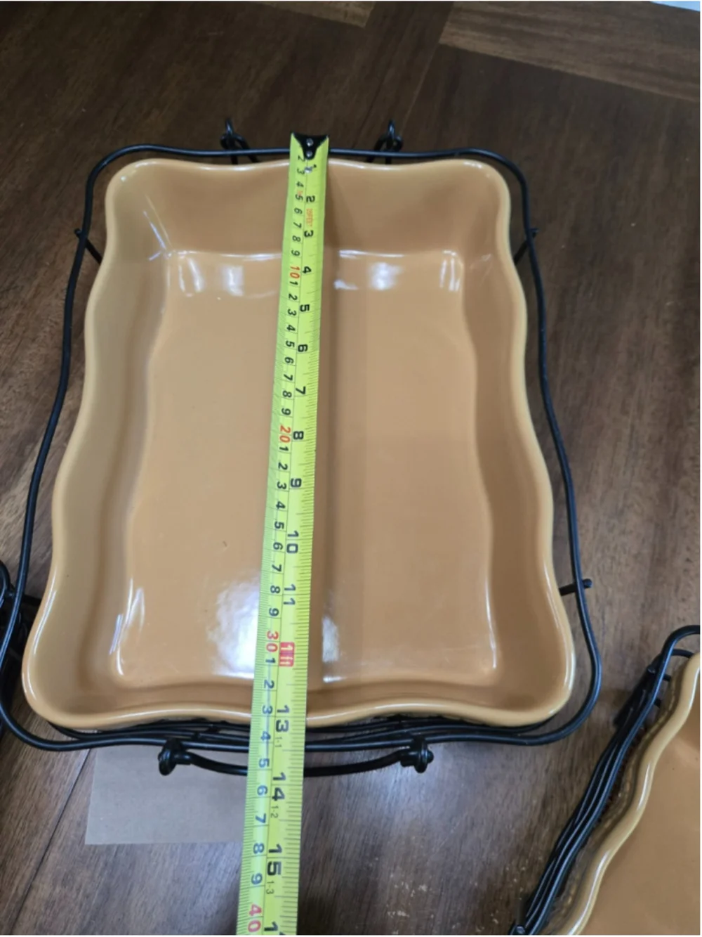Temp-Tations by Tara 3-Piece Ceramic Bakeware Set with Wire Racks - Country Lace